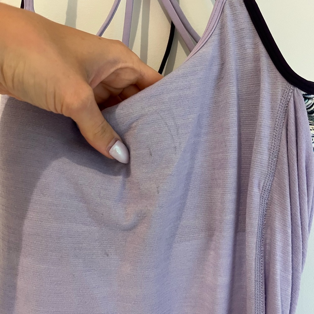 LULU LEMON Racerback Tank w Built In Bra - Picture 2 of 3